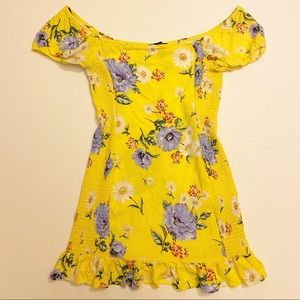 Yellow Floral Summer Dress